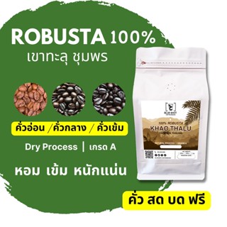 กาแฟ โรบัสต้า เขาทะลุ ชุมพร 100%_คั่วสด บดฟรี