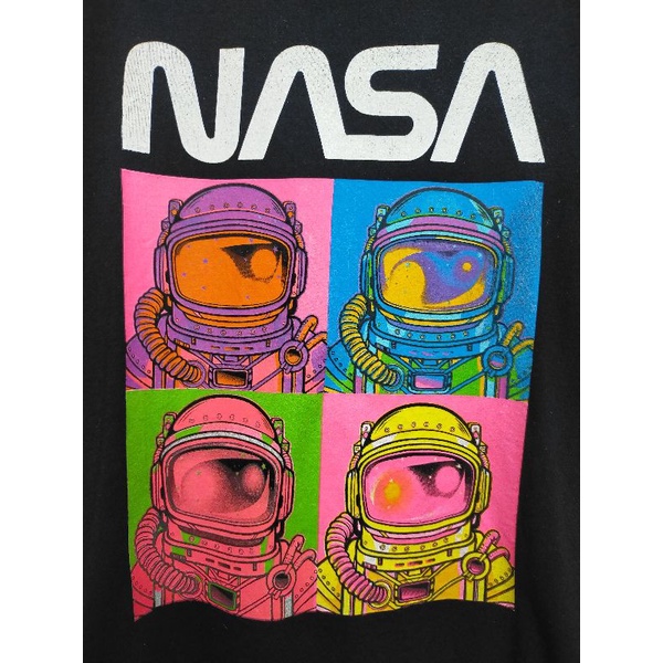 เสื้อยืด มือสอง ลายมันส์ nasa อก 56 ยาว 31