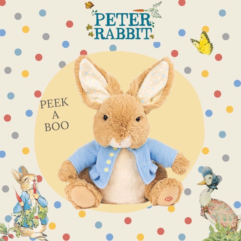 กระต่าย Peter Rabbit ชวนเล่นจ๊ะเอ๋  Peek-A-Boo ขยับได้ พูด มีเสียง ตุ๊กตาตัวแรก ของเล่นเสริมพัฒนาการ