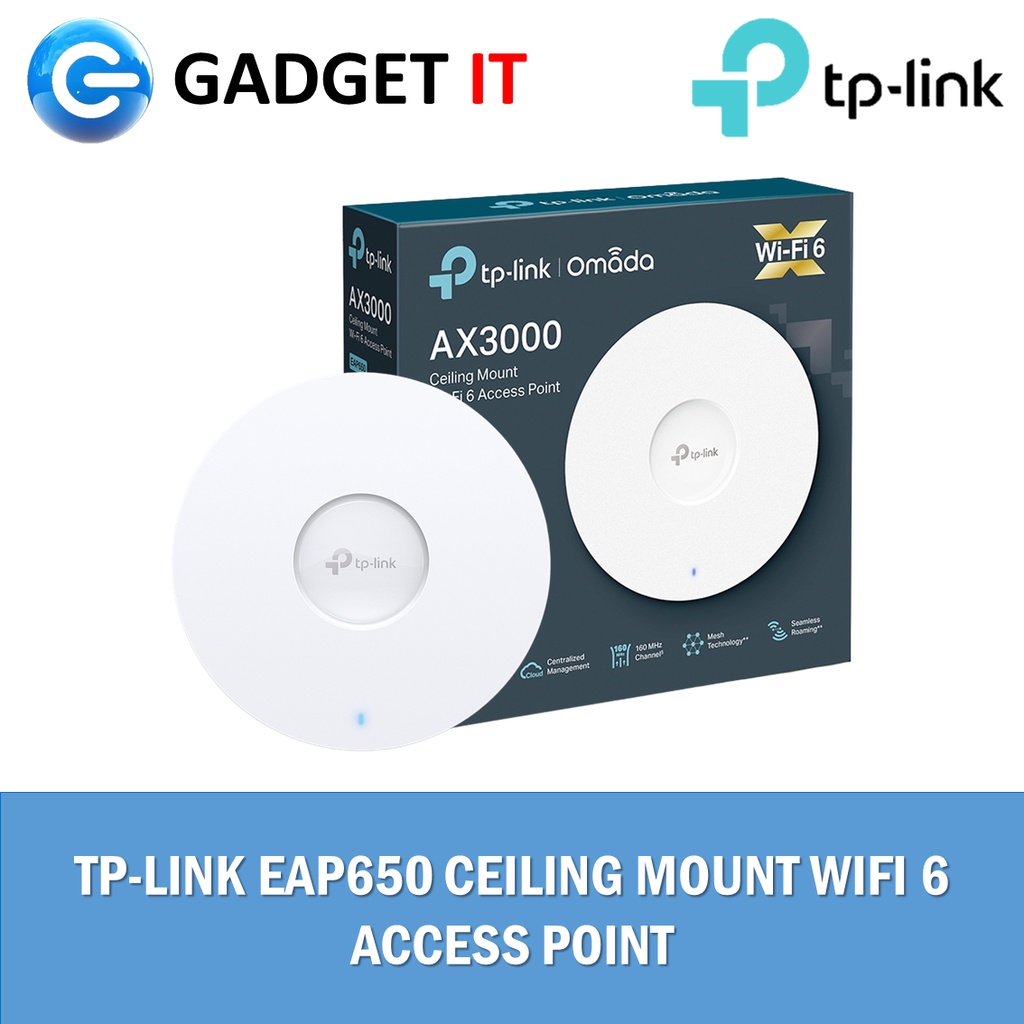 Tp-link EAP650 AX3000 ไร้สาย DUAL BAND MULTI GIGABIT CEILING MOUNT-WFI 6,ACCESS POINT