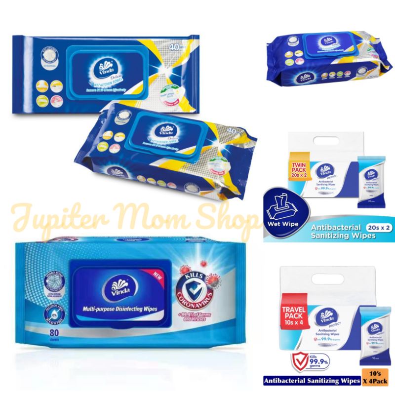 Vinda Deluxe Kitchen Wipes 40 - แพ็คเดียวหรือคู่