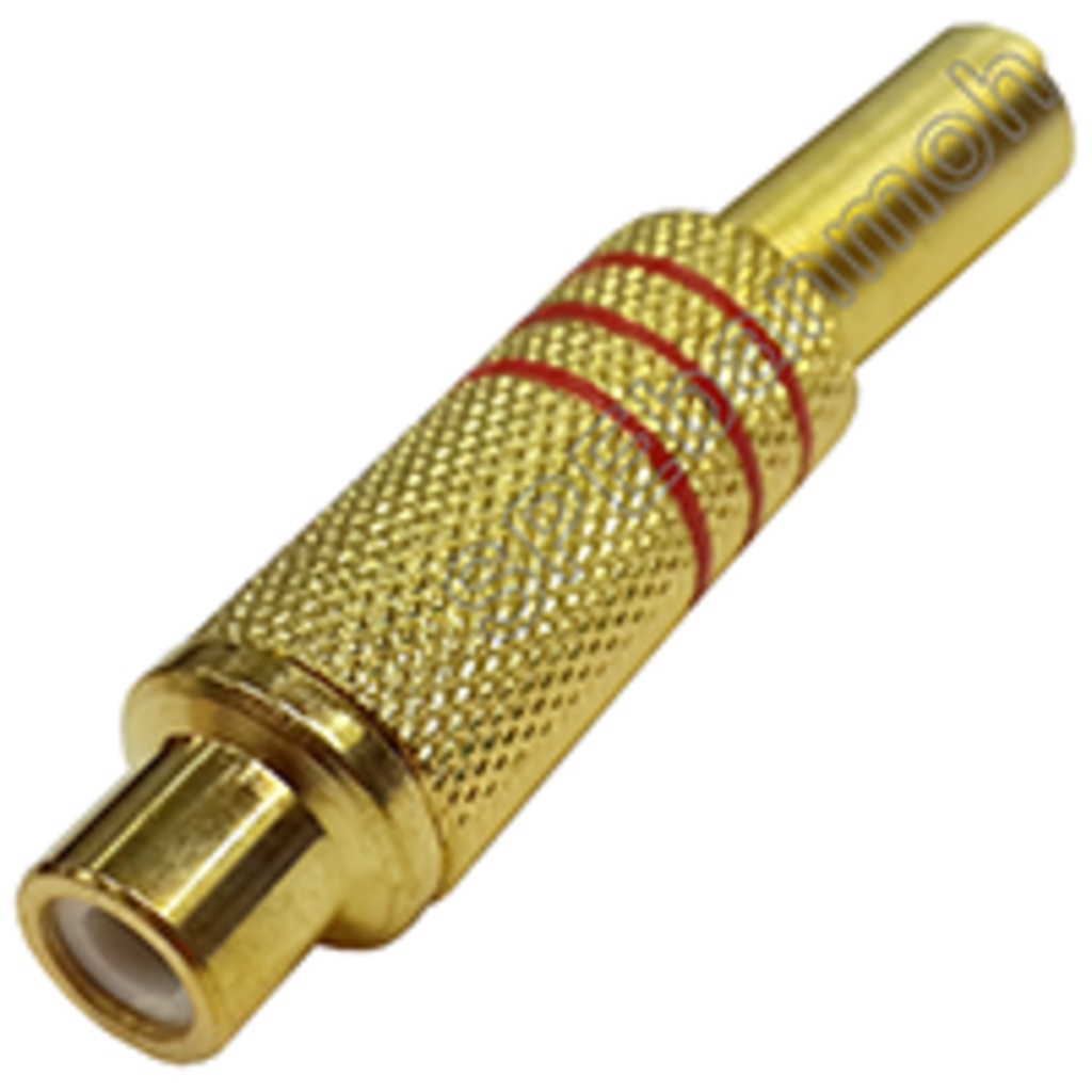 RCA-110 ปลั๊กอาร์ซีเอ เมีย ทอง ต่อสาย ท้ายสปริง (RCA Female Plug)