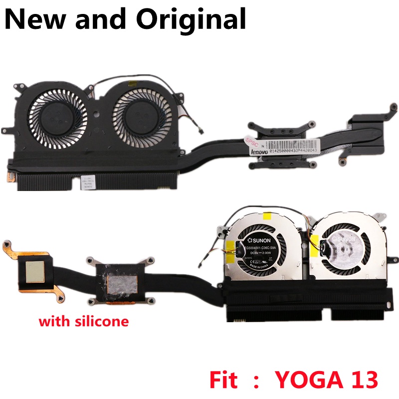 New Original For Lenovo IdeaPad Yoga 13 YOGA13 Laptop Motherboard CPU GPU Cooling Cooler Heatsink Fan EG50040V1-C06C-S9A #8