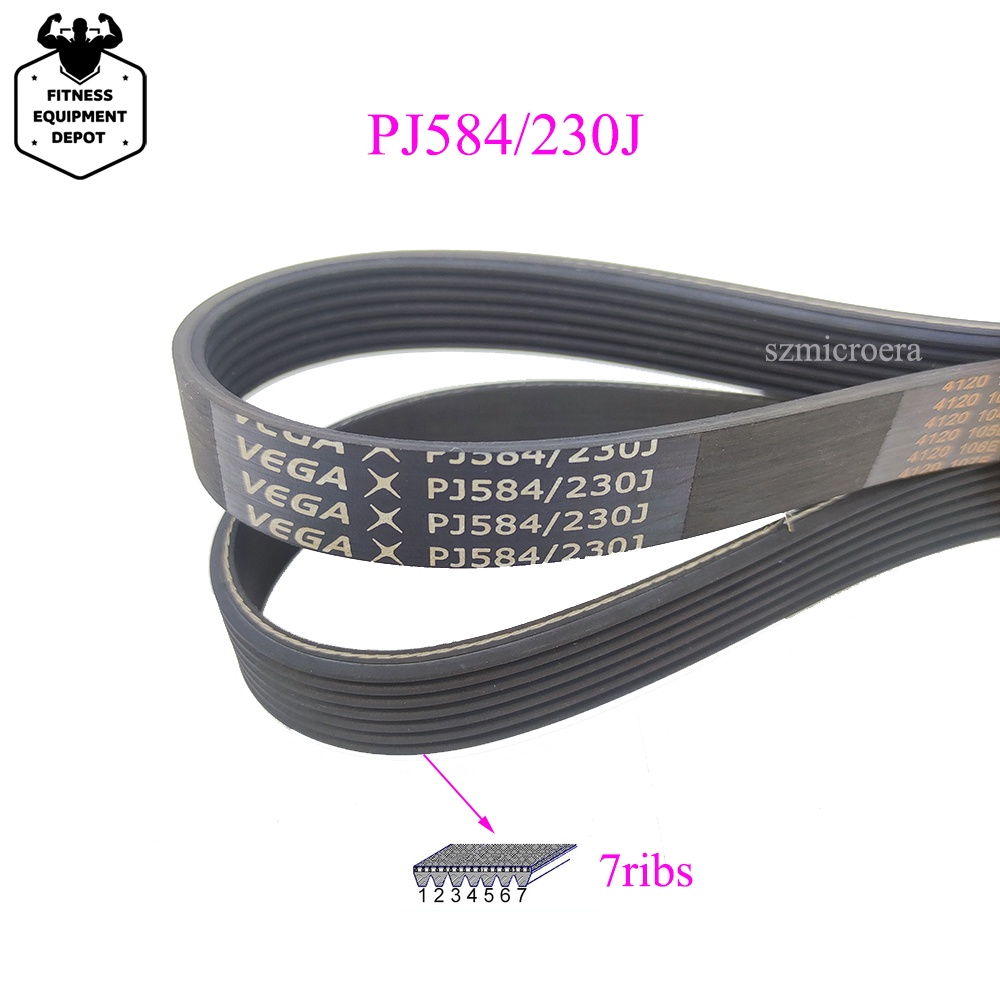 1pcs VEGA V-Belt PJ584 230J 3/4/5/6/7 ซี่โครงไดรฟ์เข็มขัด Multi Groove เข็มขัด Multi Wedge มอเตอร์เข