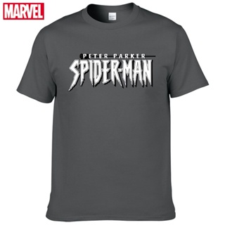 เสื้อผ้าผชเสื้อยืด พิมพ์ลาย Marvel The Avengers Spider Man สําหรับผู้ชายS-5XL