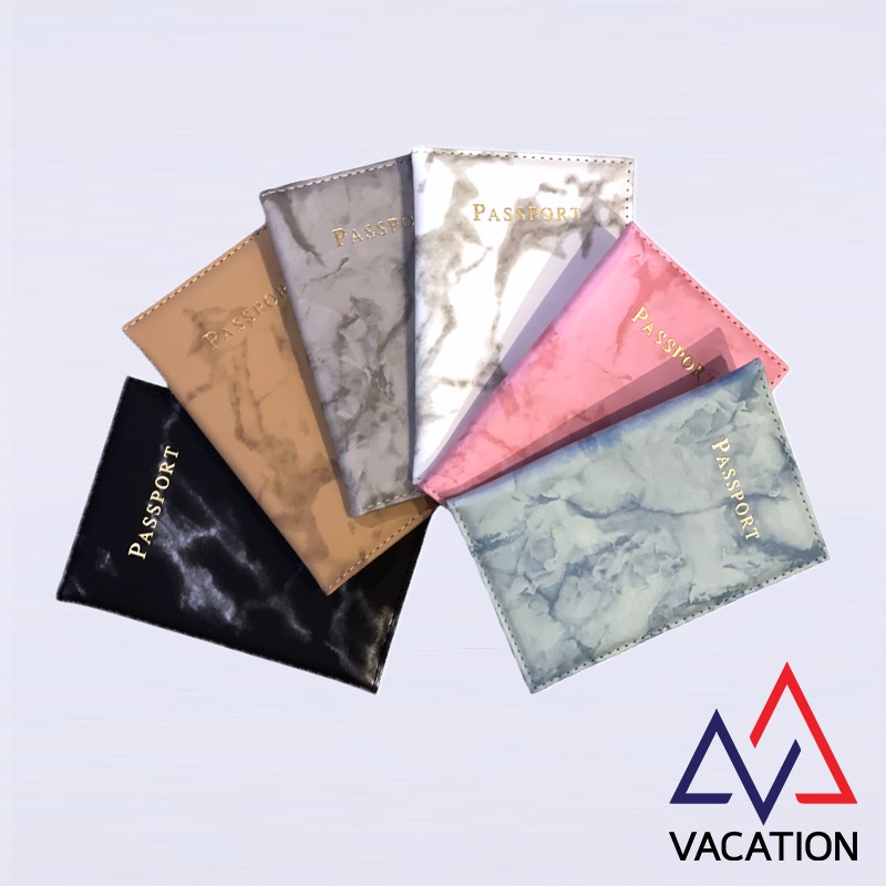 VACATION ส่งจากไทย ปกใส่พาสปอร์ต Passport Cover สมุดใส่พาสปอร์ต หนังสือเดินทาง ปกพาสปอร์ต ใส่ได้ทั้งเล่ม 5 ปีและ 10 ปี