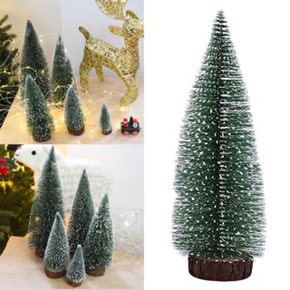 【AG】Mini Christmas Fake Snow Frost Sisal Pine Tree Home Party Table Decor Kids Gift