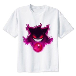 เสื้อยืดแขนสั้นลําลอง ผ้าฝ้าย พิมพ์ลาย Gengar Haunted Smile พลัสไซซ์ ของขวัญวันเกิด สําหรับผู้ชาย XS-6