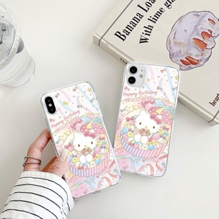 kitty เคสไอโฟน 11 12 13 14 promax case iPhone 7 8 Plus Se2020 เคสโทรศัพท์ 8พลัส เคส X Xr XsMax cartoon hello cat cover