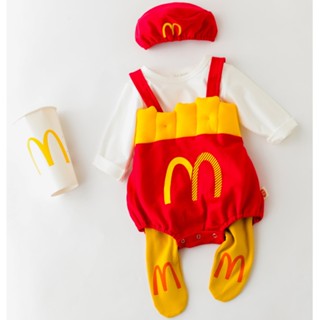 ◇❀☼ชุดรอมเปอร์คอสเพลย์ Mcdo Food Themed French Fries สําหรับเด็ก