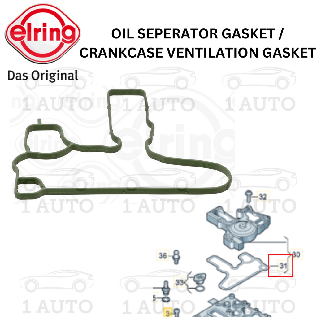 ELRING GERMANY ฝาปิดวาล์ว GASKET VW TIGUAN 5N1 2.0TSI VW CC B6 (358) 1.8TSI AUDI TT 8J3 2.0 Q3 Q5 2.