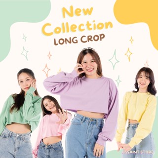 Oversize Crop แขนยาว 📌✨ เนื้อผ้า cotton 100%