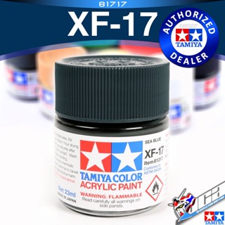 TAMIYA 81717 XF-17 XF17 FLAT SEA BLUE MATT MATTE น้ำทะเลสีฟ้า ACRYLIC PAINT MINI COLOR 10ML สีอะครีลิกสำหรับพลาสติก โ...