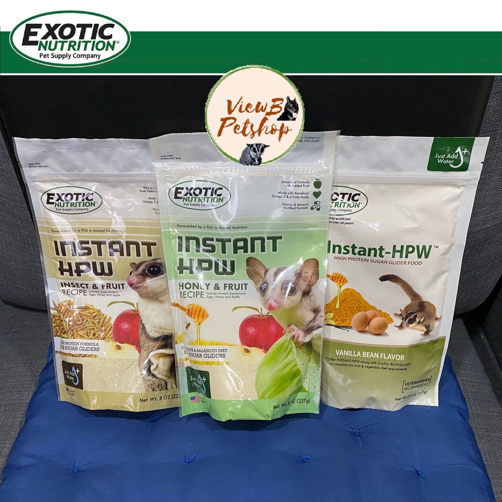 [Exotic Nutrition] อาหารชงชูการ์ไกลเดอร์ HPW 3 สูตร 227 กรัม Instant HPW (EN2814,EN2838) EXP : 04/2026