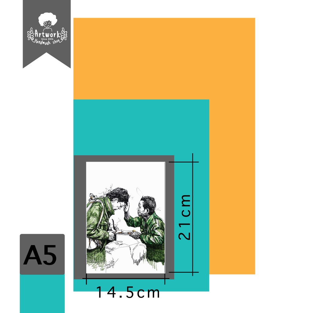 ภาพวาด หัวหน้าสืบ นาคะเสถียร Sueb03 (ภาพพิมพ์ดิจิตอล ปริ้นท์เลเซอร์ บนกระดาษร้อยปอนด์)