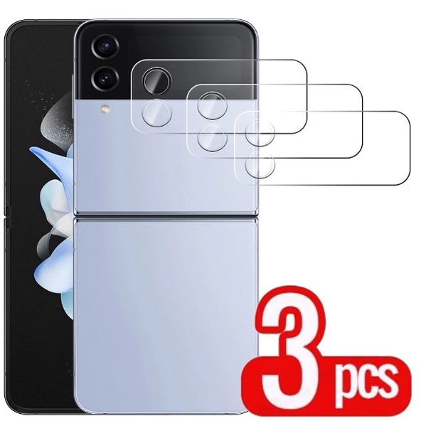 3pcs สําหรับ Samsung Galaxy Z Flip 6 5 4 กล้องด้านหลังกระจกนิรภัยป้องกันหน้าจอสําหรับ Galaxy Z Flip6 3 4 โทรศัพท์เลนส์ใสฟิล์ม