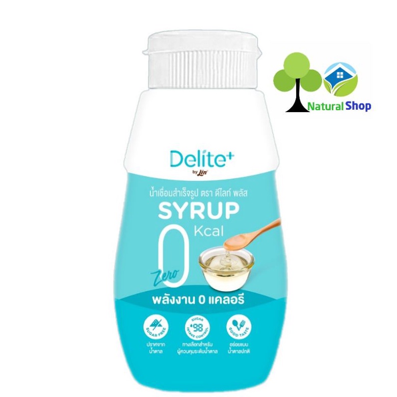 Lin ลินDelite+ Syrup 0 Calน้ำเชื่อมสำเร็จรูป พลังงาน 0 แคลอรี่ ขนาด300 มล.