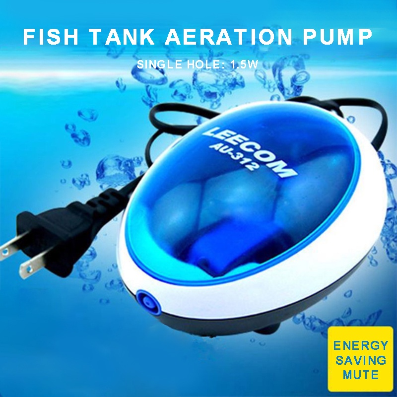 Ultra Silent High Energy Efficient Aquarium Air Pump Fish Tank Oxygen