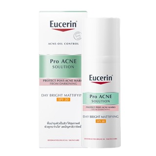 EUCERIN PRO ACNE SOLUTION SPF 30 DAYMATT WHITENIN 50 ML ยูเซอริน  สำหรับผิวเป็นสิวง่ายและผิวหน้าหมองคล้ำ