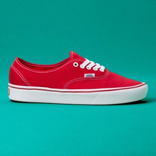 [ของแท้ ส่งฟรี จากไทย] VANS COMFYCUSH AUTHENTIC - RACING RED/TRUE WHITE