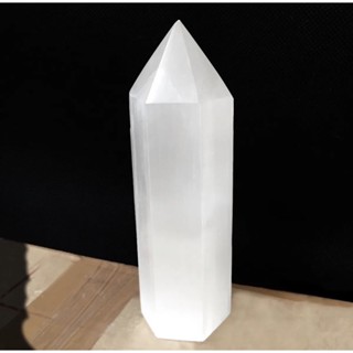 Large SELENITE TOWER Polished  เซเลไนท์ทรงท่อน6เหลี่ยมCrystal Morocco Natural Carved Heal Energy