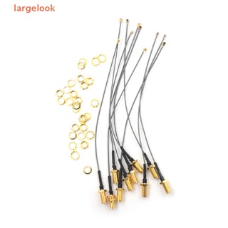 [largelook] 5 pieces/kit) 10cm Extension Cord UFL to RP SMA Connector Antenna WiFi Pigtail Cable IPX to RP-SMA Jack Male SMA to IPX 1.13