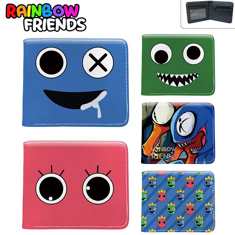 Hot Roblox Rainbow Friends Bifold Short Wallet Id Window Coin Zipper Card Bag Gifts Girls Boys Frien