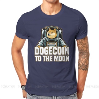 เสื้อยืดสวยๆ Camiseta clásica de Bitcoin Cryptocurrency Art Dogecoin to the Moon, camiseta Harajuku Punk de alta calidad