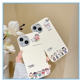 เคสไอโฟน14 pro max 8พลัส ครอบครัว Crayon Shin Chan &amp; Snoopy เครยอน ชินจัง leather หนัง เคส for iphone 12 11 14 pro max Xr Xs X 7 8 plus 14 plus เคสไอโฟน11 CASE iphone 13 Pro