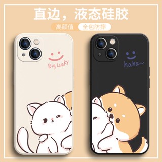 White Cat เคสไอโฟน iPhone 12 11 pro เคส 14 13 pro max case iPhone 7 8 se2020 7plus 14 8plus Xr Xs X cover นิ่ม 8พลัส