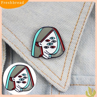 【Fresh】❀Novelty Girl Multi Eyes Enamel Lapel Brooch Pin Badge Denim  Bag Jewelry Decor