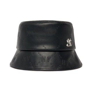 (พร้อมส่ง)*New*MLB DIA MONOGRAM EMBO LEATHER UNSTRUCTURED Bucket Hat NEW YORK YANKEES