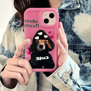 ✨ส่งเชือกเส้นเล็ก✨เคสไอโฟน 14 Pro Max 13 12 11 เคส for iPhone 14พลัส น่ารัก ลูกสุนัข พกง่ายๆ การป้องกันการตก Case