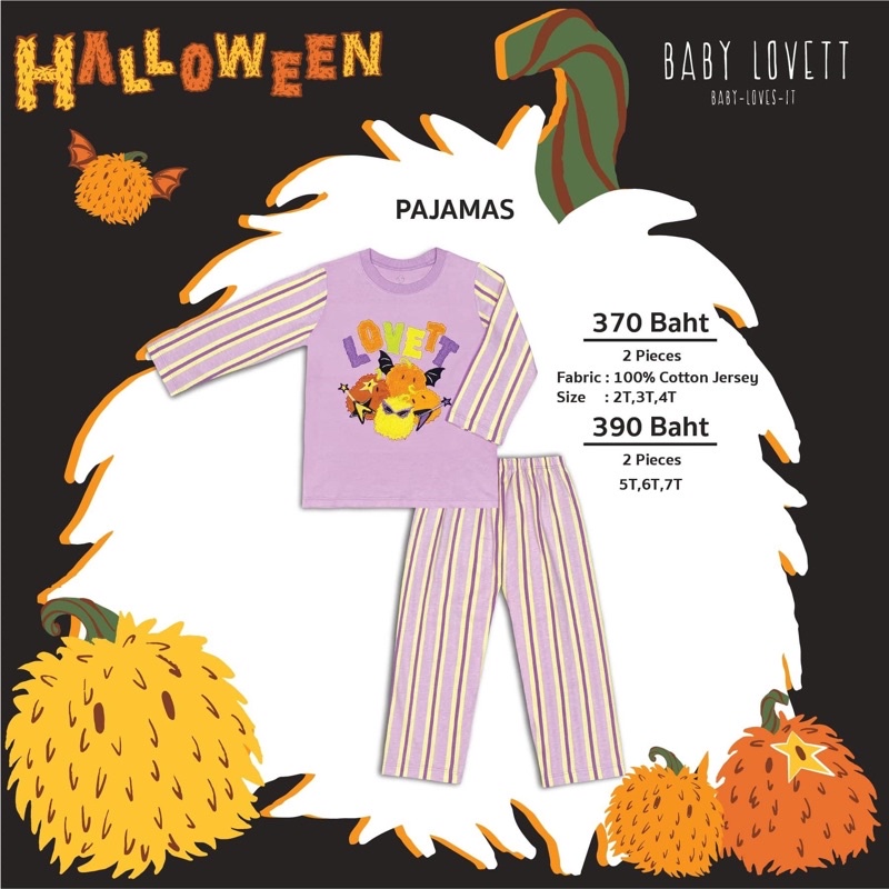 💜New in pack💜ชุดนอน: 3T Babylovett~Halloween Collection 🦇