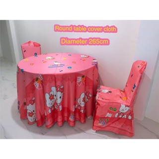 ผ้าคลุมโต๊ะและผ้าคลุมเก้าอี้คิตตี้ hello kitty table and chair cover