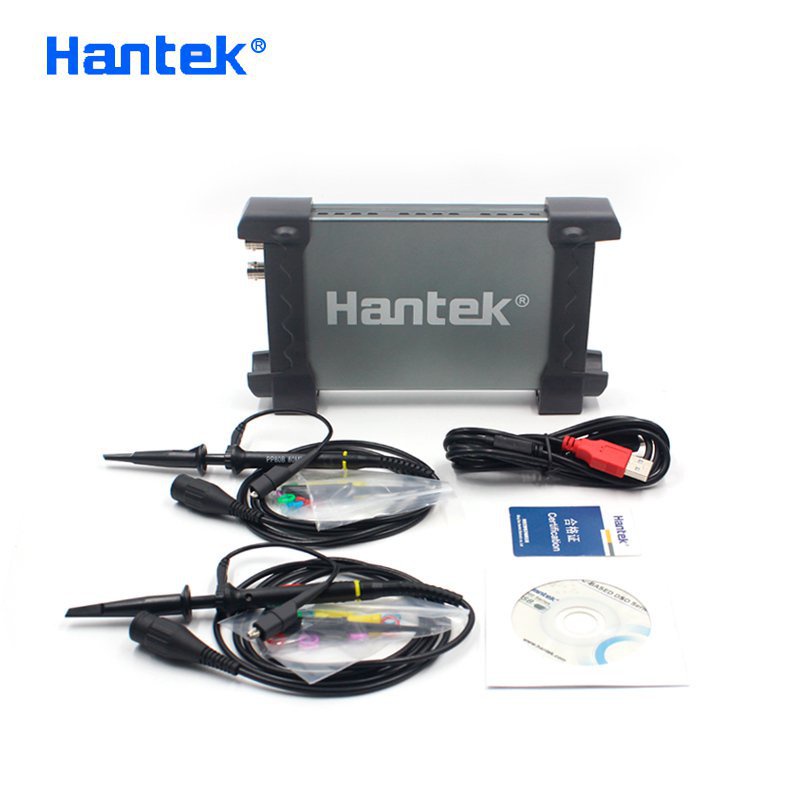 Hantek อย่างเป็นทางการ 6022BE แล็ปท็อป PC USB Digital Storage Virtual Oscilloscope 2 ช่อง 20Mhz มือถ
