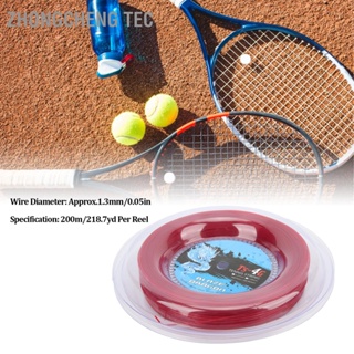 Zhongcheng Tec Tennis Racket String 1.3mm 200m Racquet Reel for Amateur Daily Training Practice Red