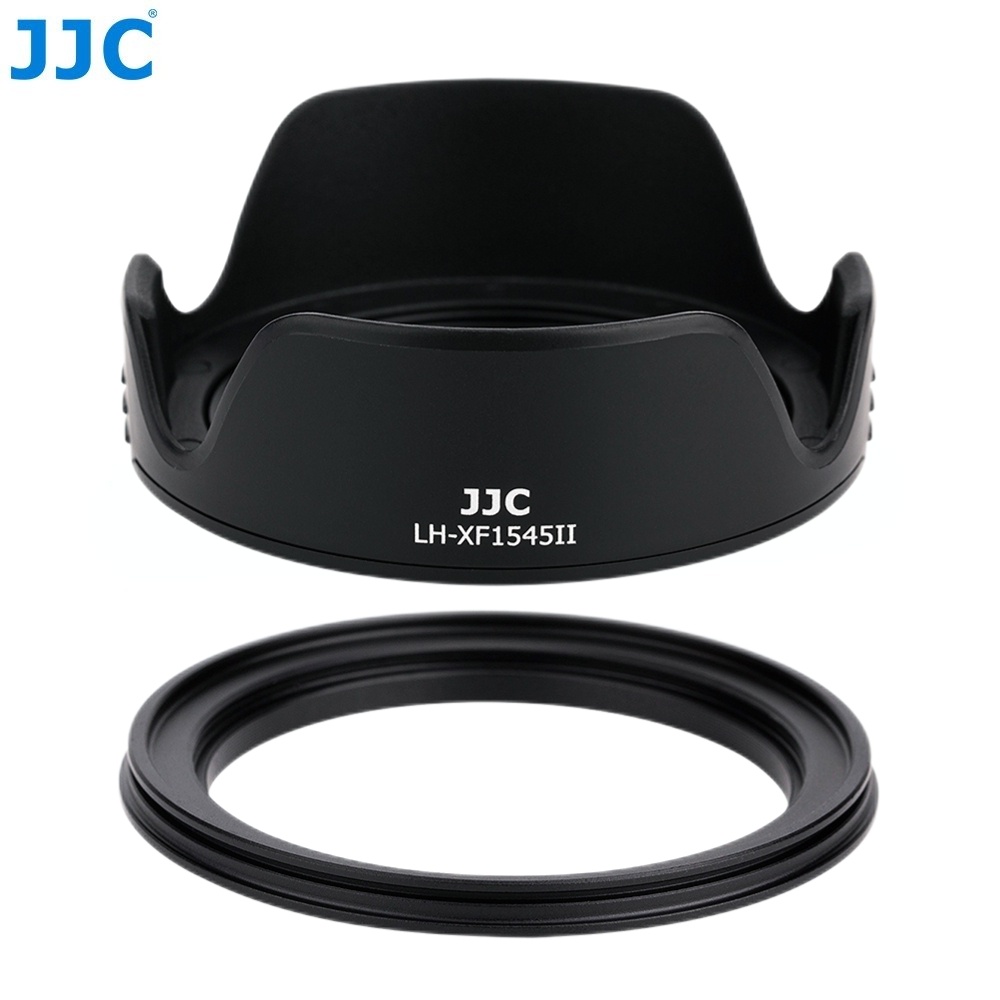 JJC เลนส์ฮู้ด พร้อมแหวนอะแดปเตอร์ สําหรับ Fujifilm XC 15-45 มม. F3.5-5.6 OIS PZ Fujifilm XF 18 มม. f/2 R Canon EF 40 มม. f/2.8 STM Nikon NIKKOR Z 40 มม. f/2 Nikon 28 มม. f/2.8 NIKKOR เลนส์ Z