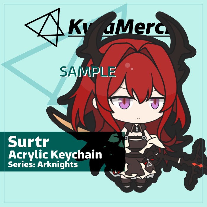 พวงกุญแจ Arknights Surtr | ตัวแทนจําหน่าย Fanmerch Anime Kyramerch