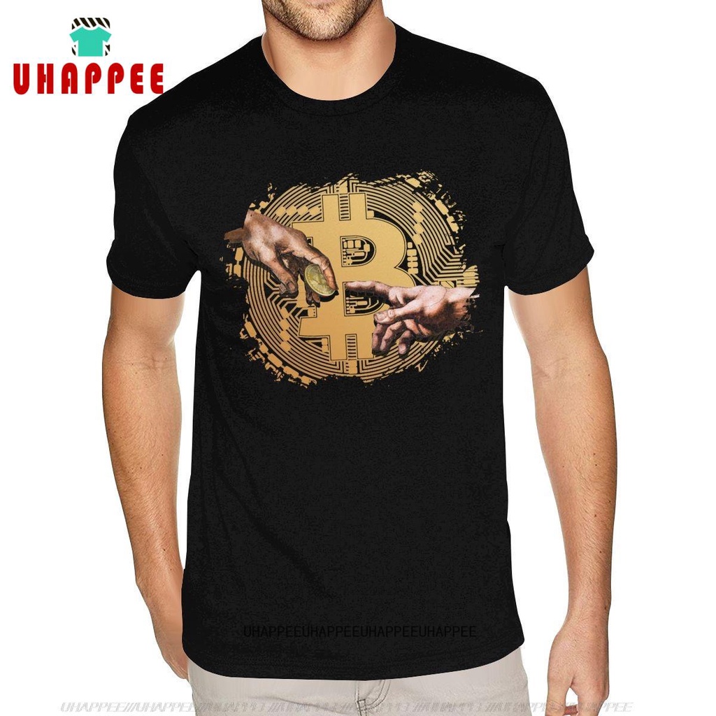 วันเกิดให้ Bitcoin T เสื้อสําหรับผู้ชาย Bespoke D ผ้าฝ้ายสีดํา O คอ Tshirt