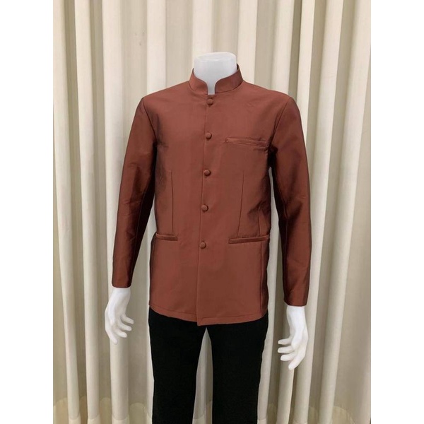 ขอพระราชทานผ้าไหมอย่างดีสีไม่ตกผ้านุ่มตัดเย็บปราณีตมากจ้ามีเสริมฟองน้ำทีไหลตัดเย็บอัดผ้ากาว 2 ชั้นผ้าอยู่ทรงใส่เข้ารูป - รูปที่ 6