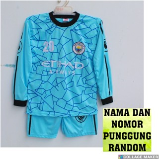 เสื้อกีฬาฟุตบอล ลาย Mancester city Goalkeeper สําหรับเด็ก