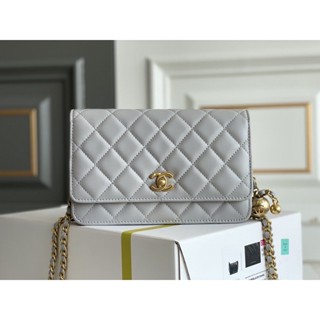 พรี​ ราคา8400 Chanel กระเป๋าโซ่ หนังแกะ กระเป๋าสะพาย