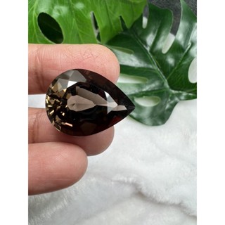 smoky culture quartz 12x18mm weight 9 carats