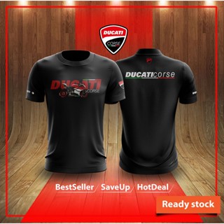 เสื้อยืดผ้าฝ้ายพิมพ์ลายแฟชั่น Ducati รถจักรยานยนต์ ออกแบบเองได้ (ไซซ์ XS-5XL)