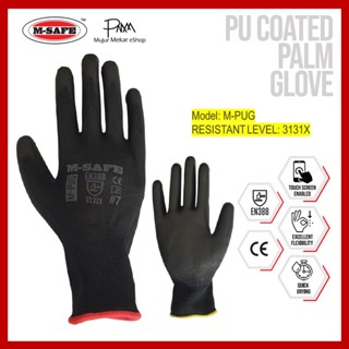 M-safe ถุงมือหนัง PU โพลียูรีเทน ปลอดภัย (ไซซ์ S-L)