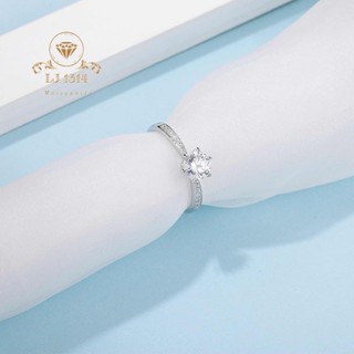 Moissanite แหวนเงินแท้เพชรโมอีส1.0 กะรัต💎แหวนเพชร💍แหวนของขวัญ Ring🎁 ♥True Love♥ แหวนเงินแท้ 925 ทองคำขาว18K