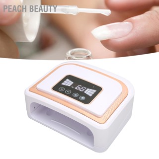 Peach Beauty โคมไฟติดเล็บเจล Uv 120W 30 ชิ้น ชิปเร็ว 4 ตัวจับเวลา ไฟดิสเพลย์ Led ปลั๊ก Eu 100‐240V