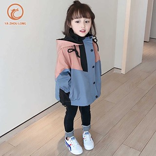 YA ZHOU LONG สาว เสื้อด้วยผ้าฝ้าย Jacke คลุมด้วยผ้าเสื้อกันลมสีจับคู่แจ็คเก็ตสาวเสื้อตัดแจ็คเก็ตเสื้อคลุมด้วยผ้าด้านบน