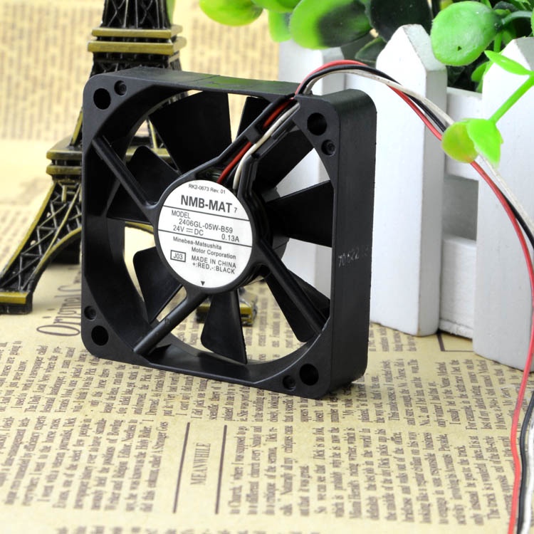 HY ORIGINAL 2406GL-05W-B59 24V 0.13A 6CM 6015 3WIRES INVERTER COOLING FAN